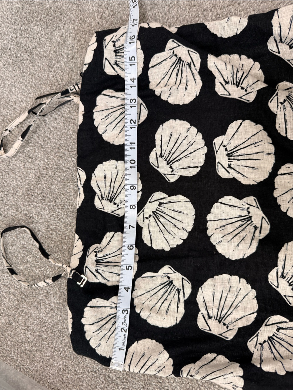 Beach Abercrombie & Fitch Black Shell-Print Mini Dress - Picture 9 of 10